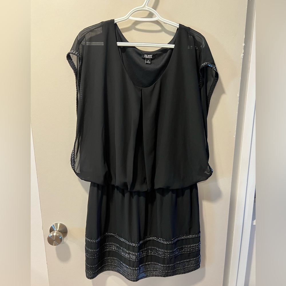 SLNY Size 14 Black party dress